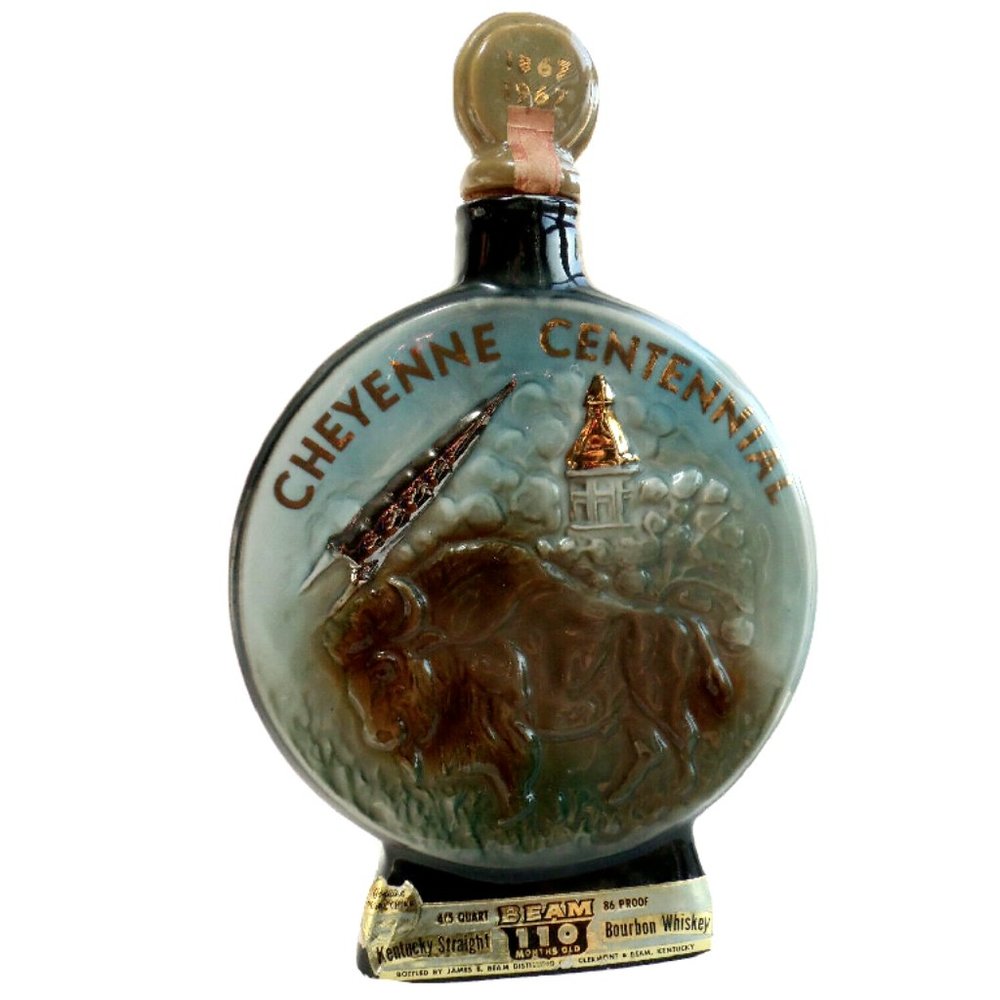 1867-1967 GENUINE HANDCRAFTED DECANTER JAMES BEAN CERAMIC COLLECTIBLE BARWARE